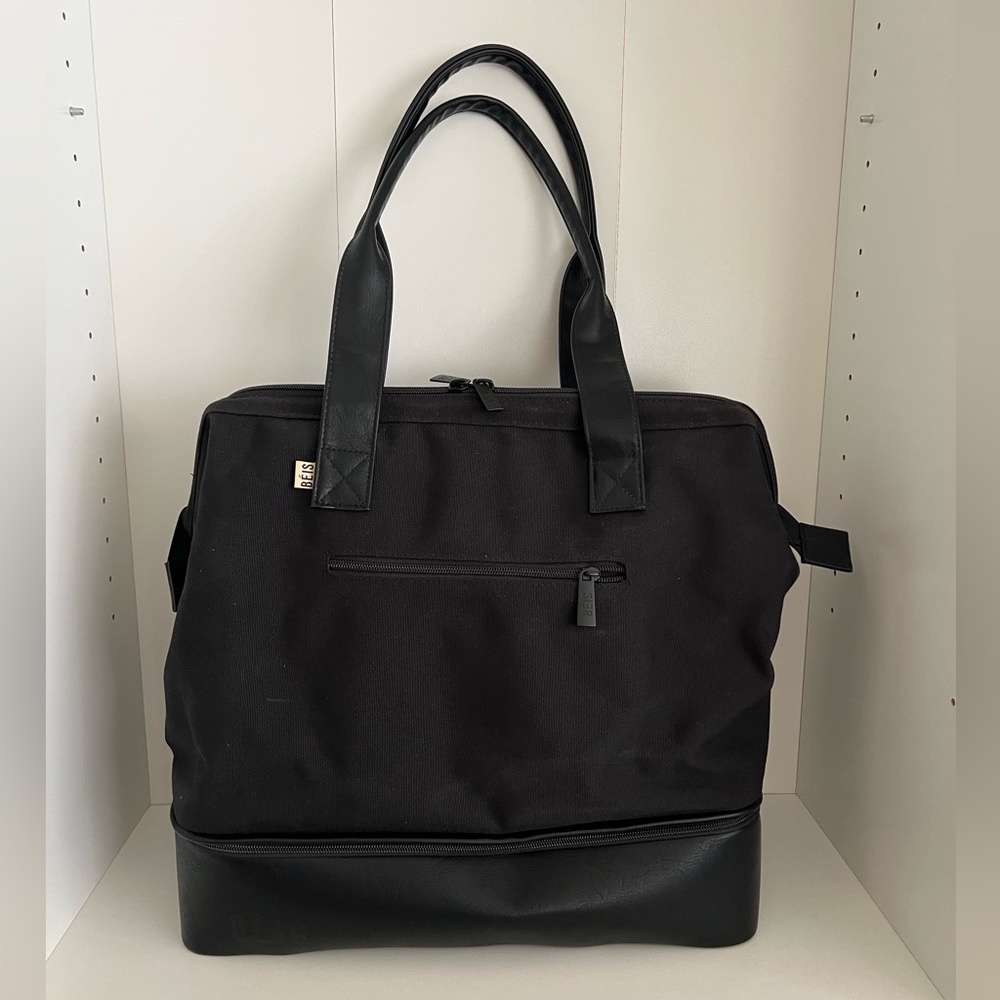 BEIS Travel Black Mini Weekender Tote